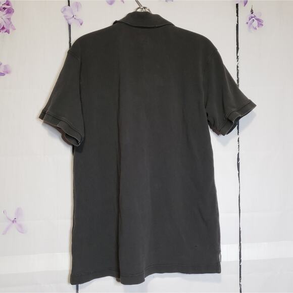 Aeropostale Distressed Regular Fit Dark Grey Short Sleeve Golf Polo L - Picture 3 of 8
